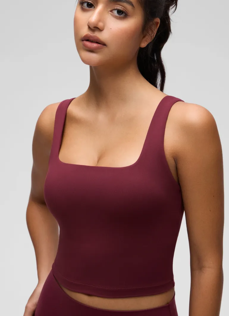Butterluxe Square Neck Built in Bra Tank