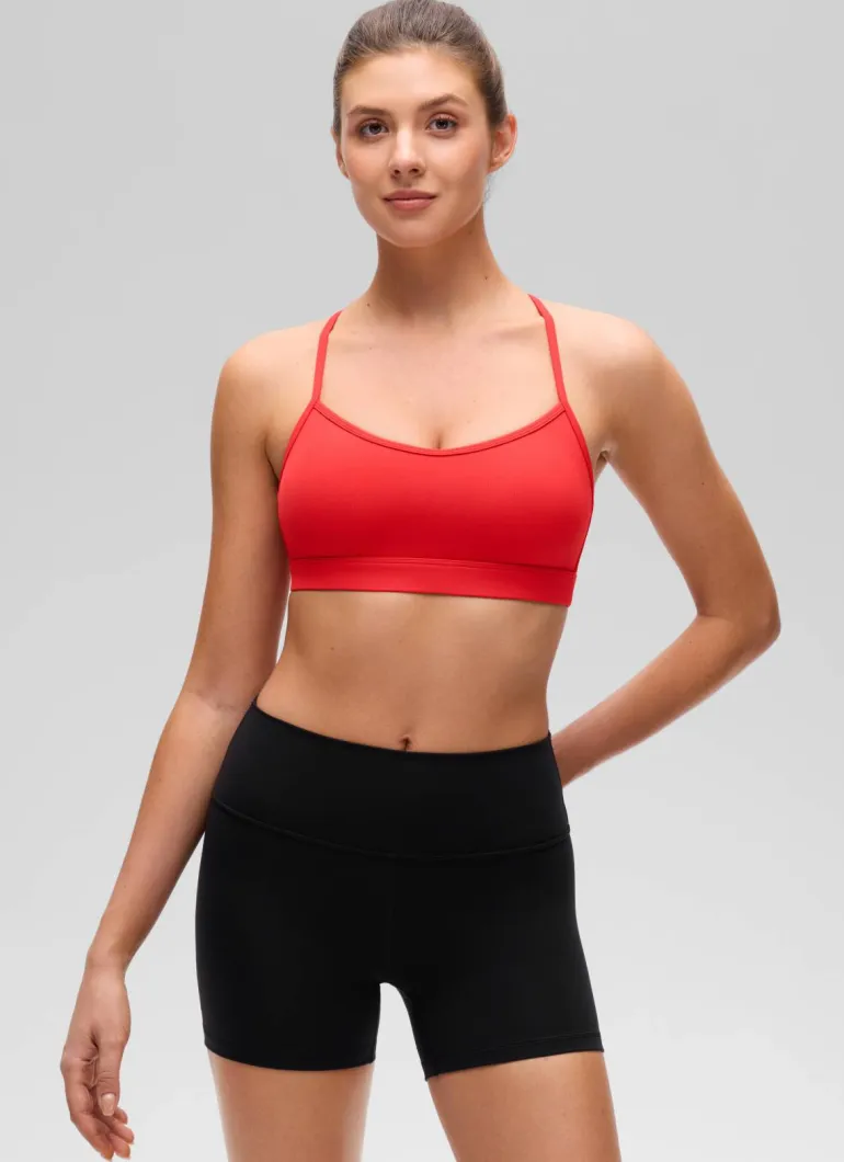 Butterluxe Thin Strap Cross Back Sports Bra