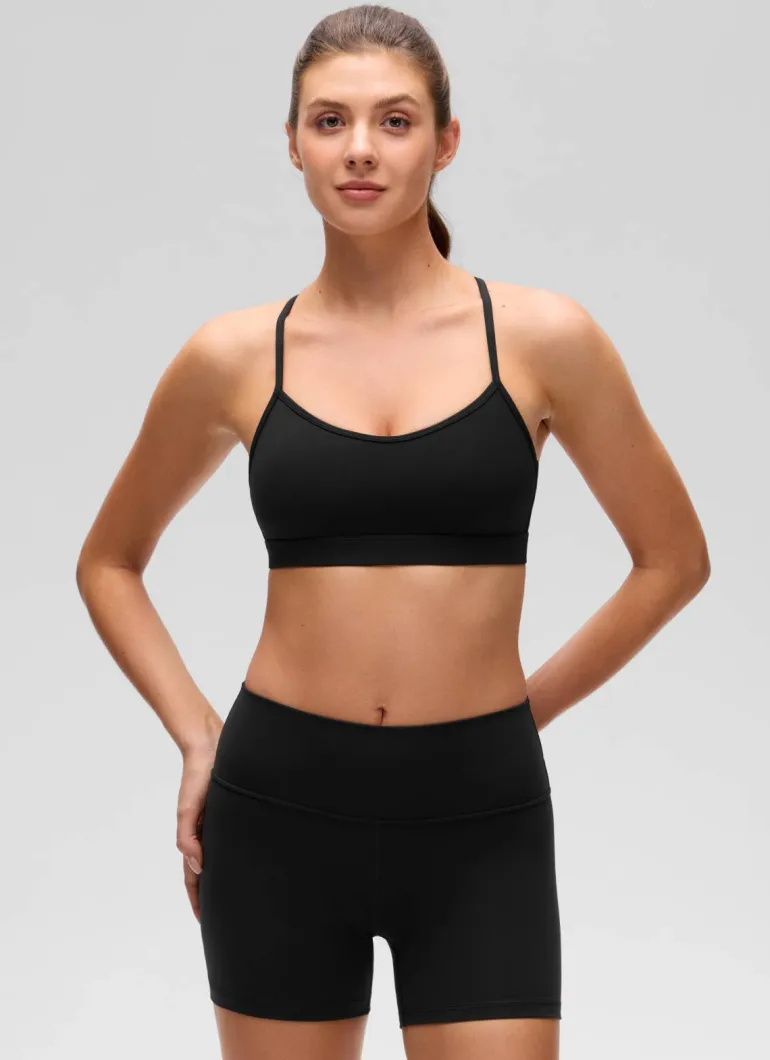 Butterluxe Thin Strap Cross Back Sports Bra