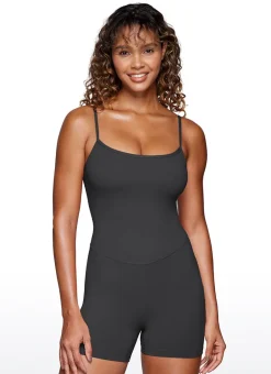 Butterluxe Thin Strap Shorts Bodysuit 4''