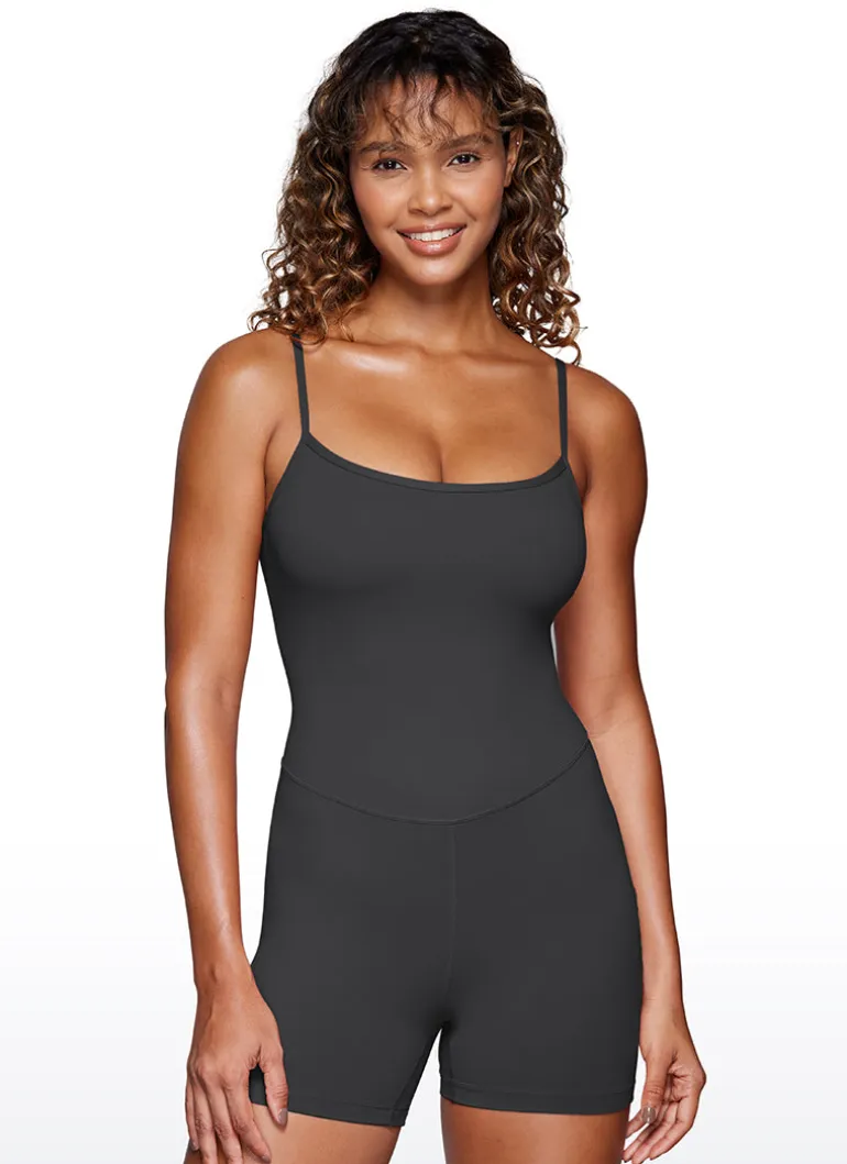 Butterluxe Thin Strap Shorts Bodysuit 4''
