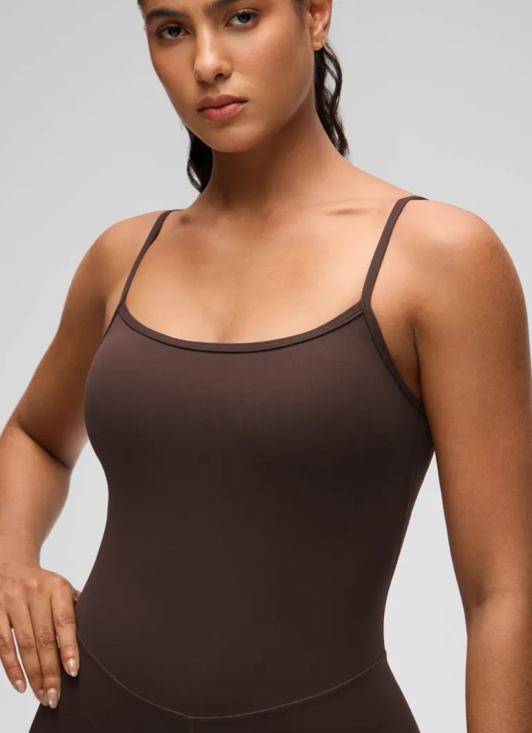 Butterluxe Thin Strap Shorts Bodysuit 4''