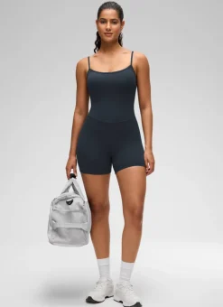 Butterluxe Thin Strap Shorts Bodysuit 4''