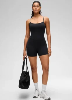Butterluxe Thin Strap Shorts Bodysuit 4''