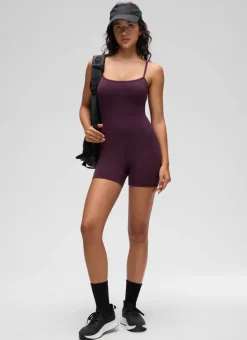 Butterluxe Thin Strap Shorts Bodysuit 4''