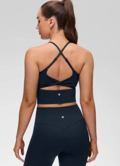 Butterluxe Twist Cross Back Built in Bra Tank