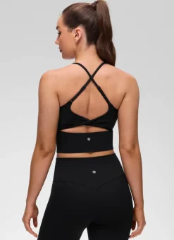 Butterluxe Twist Cross Back Built in Bra Tank