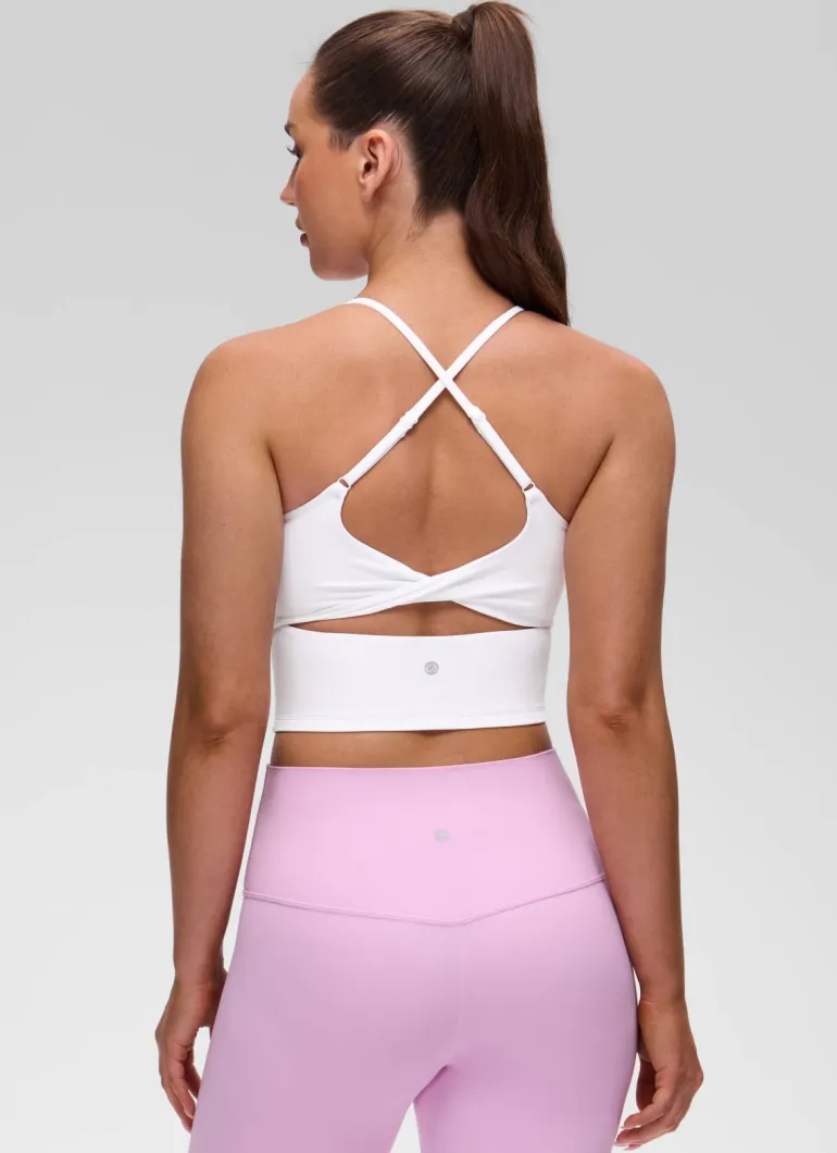 Butterluxe Twist Cross Back Built in Bra Tank