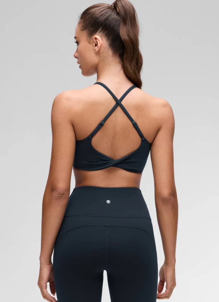 Butterluxe Twist Cross Back Sports Bra