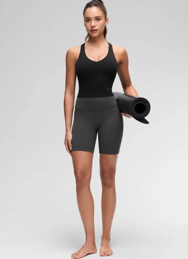Butterluxe V Neck Racerback Shelf Bra Tank