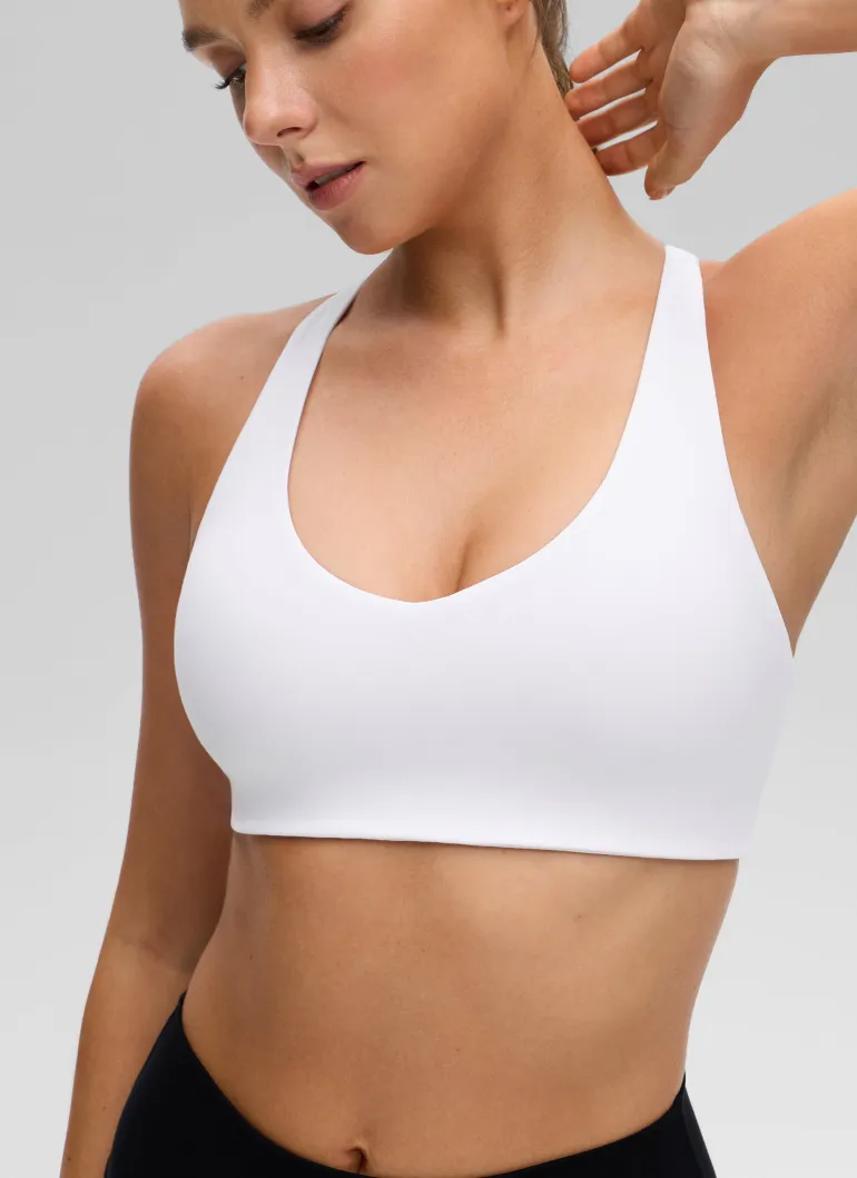 Butterluxe V Neck Racerback Sports Bra
