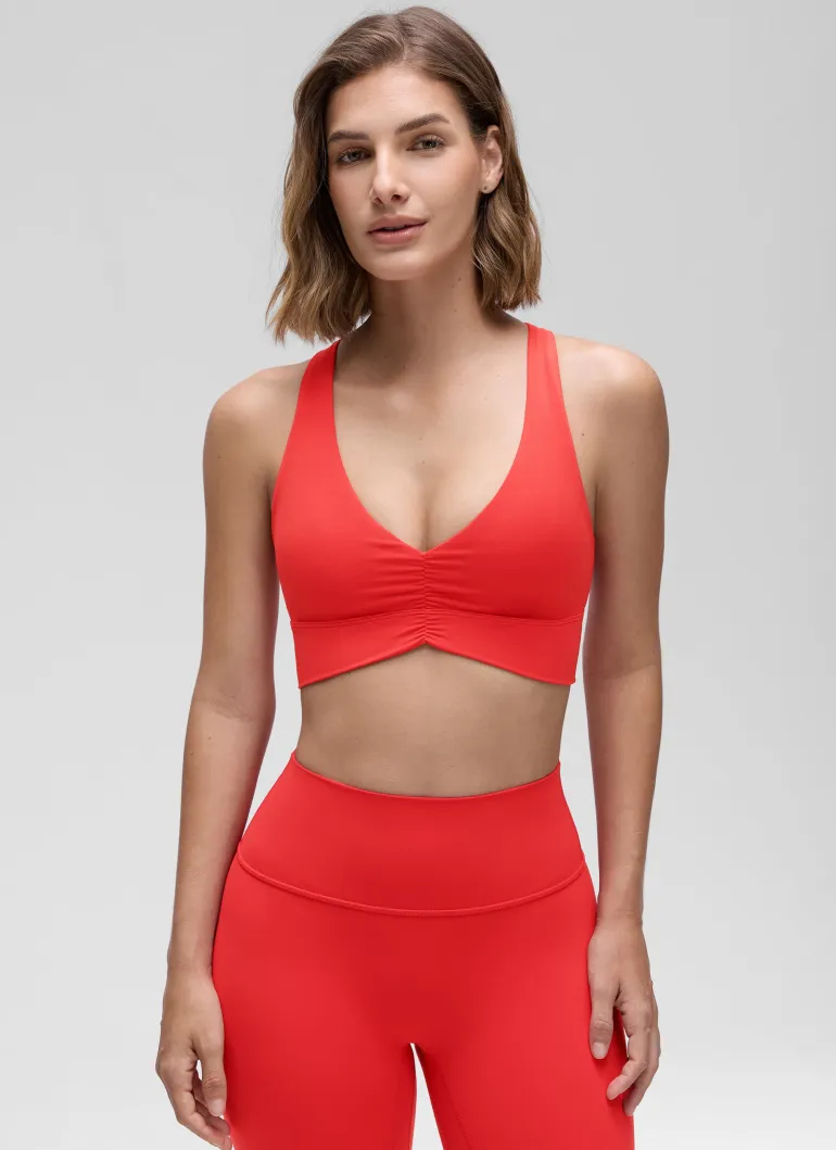 Butterluxe V Neck Ruched Longline Bras