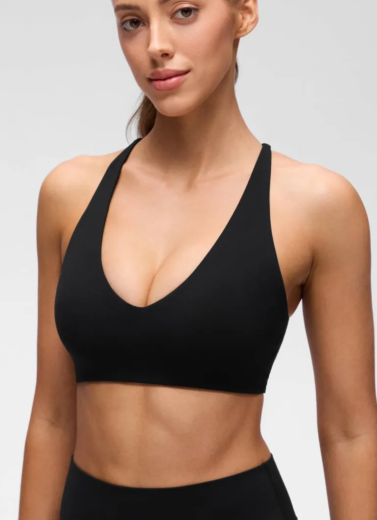Butterluxe V Neck Twist Cross Back Sports Bra
