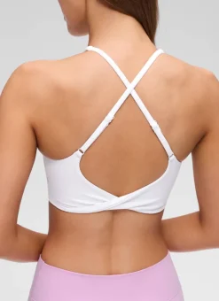 Butterluxe V Neck Twist Cross Back Sports Bra
