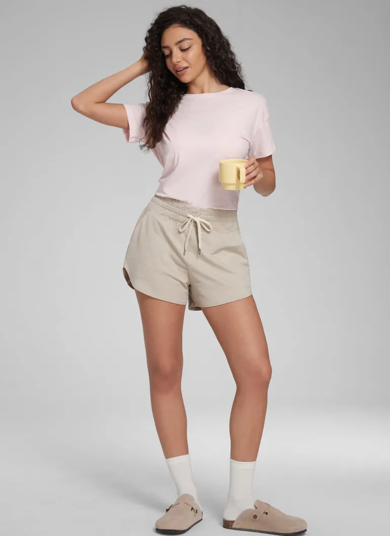 Cloud Jersey High Rise Dolphin Sweat Shorts 3''