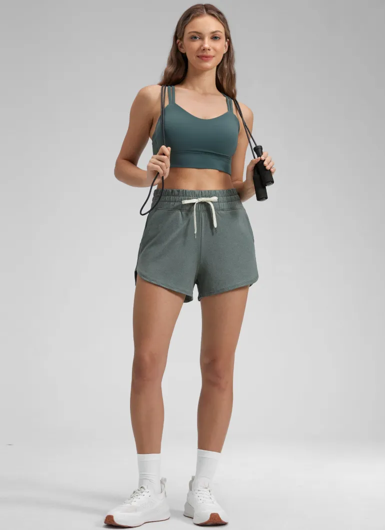 Cloud Jersey High Rise Dolphin Sweat Shorts 3''