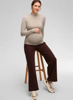 Cloud Jersey Maternity Mock Neck Ruched Shirt