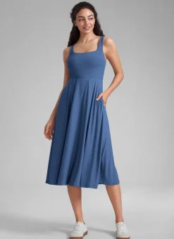 Cloudweight Double Lined Pocket Midi Dress