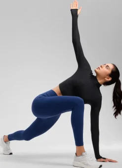 Cloudweight Mock Neck Crop Long Sleeve