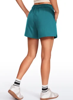 Cotton High Rise Sweat Shorts 4''