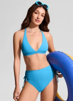 Deep V neck T back Triangle Bikini Top