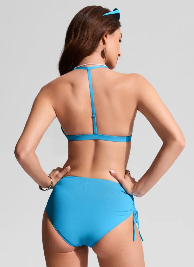 Deep V neck T back Triangle Bikini Top
