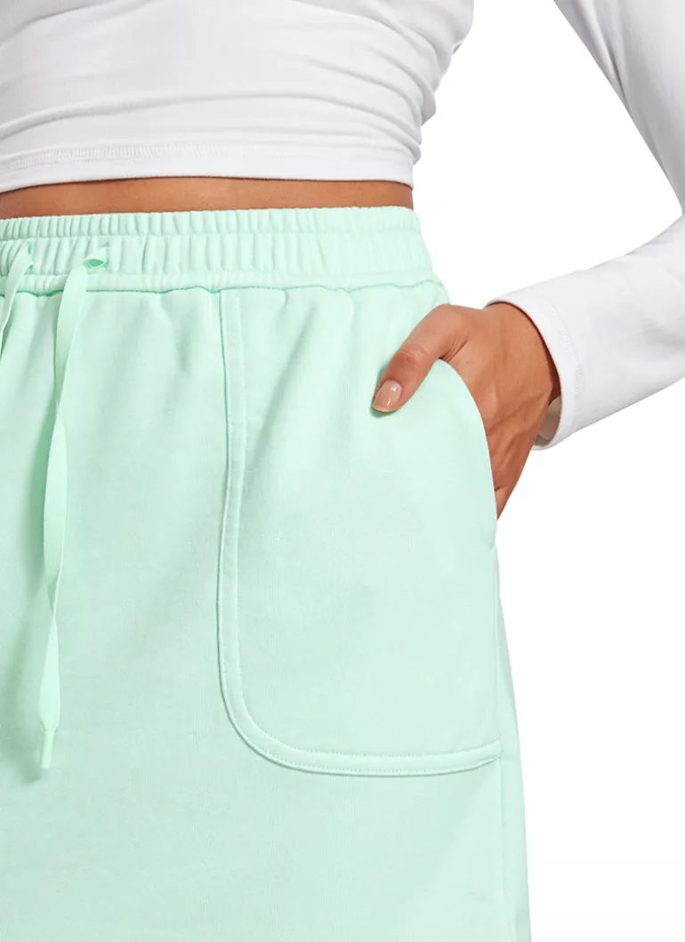 Down the Street Pocket Sweat Jersey Skirt 17''