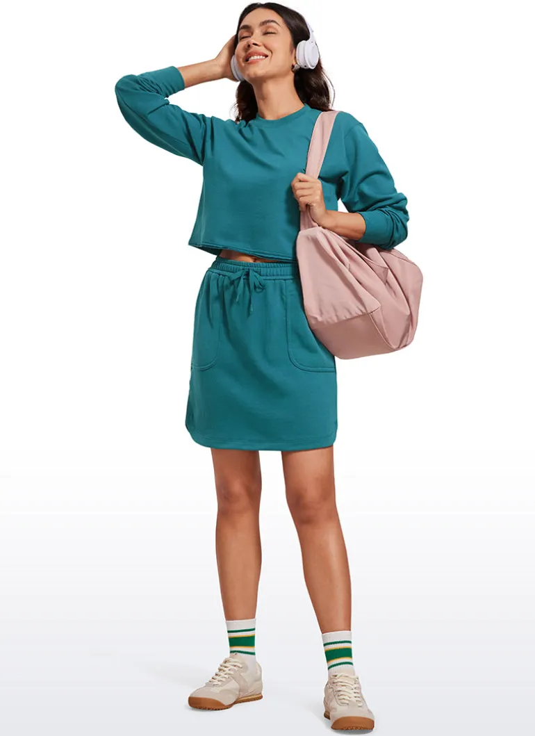 Down the Street Pocket Sweat Jersey Skirt 17''