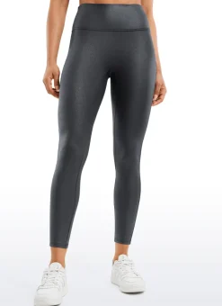 Faux Leather No Front Seam Legging 25''