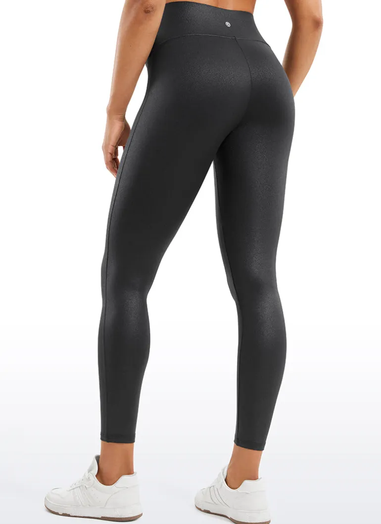Faux Leather No Front Seam Legging 25''