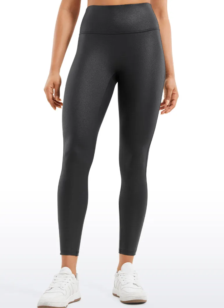 Faux Leather No Front Seam Legging 25''