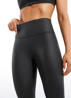 Faux Leather No Front Seam Legging 25''