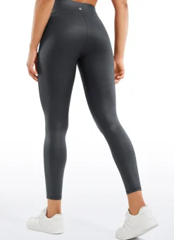 Faux Leather No Front Seam Legging 25''