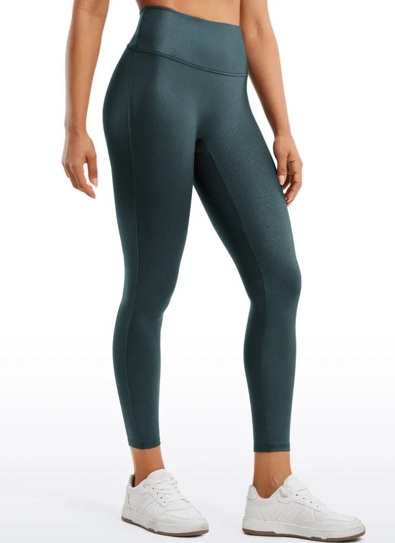 Faux Leather No Front Seam Legging 25''