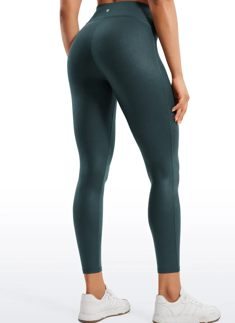 Faux Leather No Front Seam Legging 25''