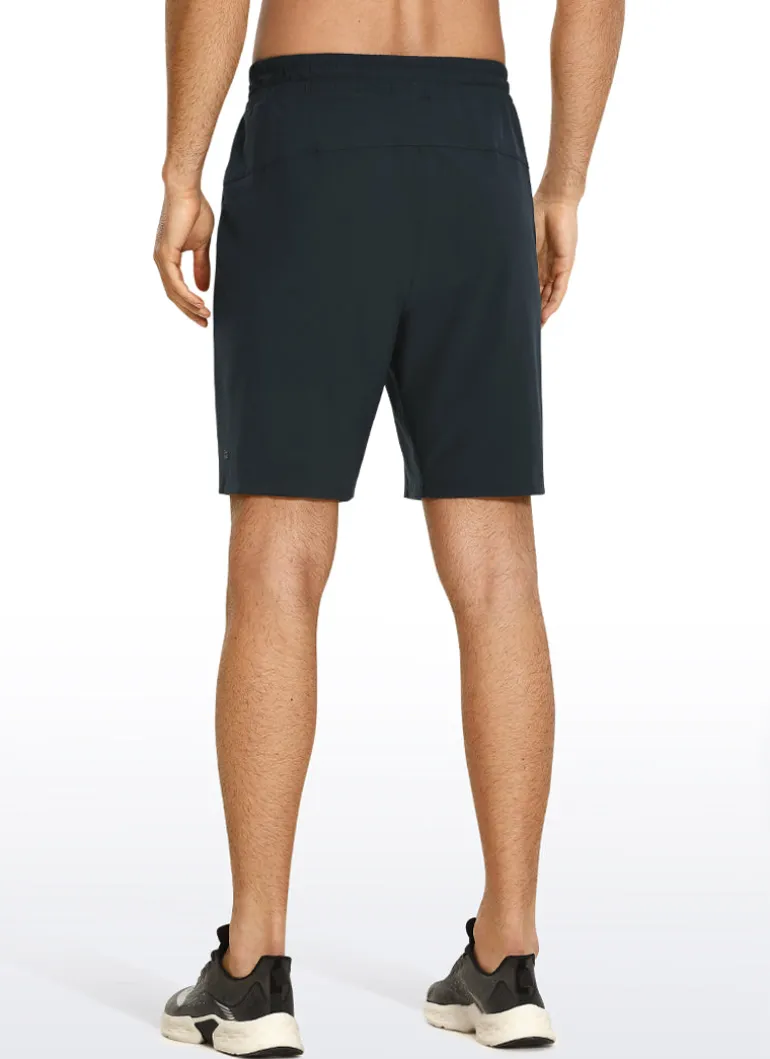 Feathery-Fit Athletic Shorts 9''- Lined