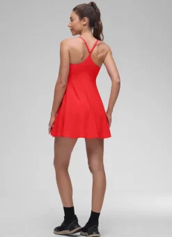 Feathery-Fit Drapey Built in Bra Liner Dress