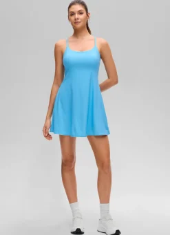 Feathery-Fit Drapey Built in Bra Liner Dress