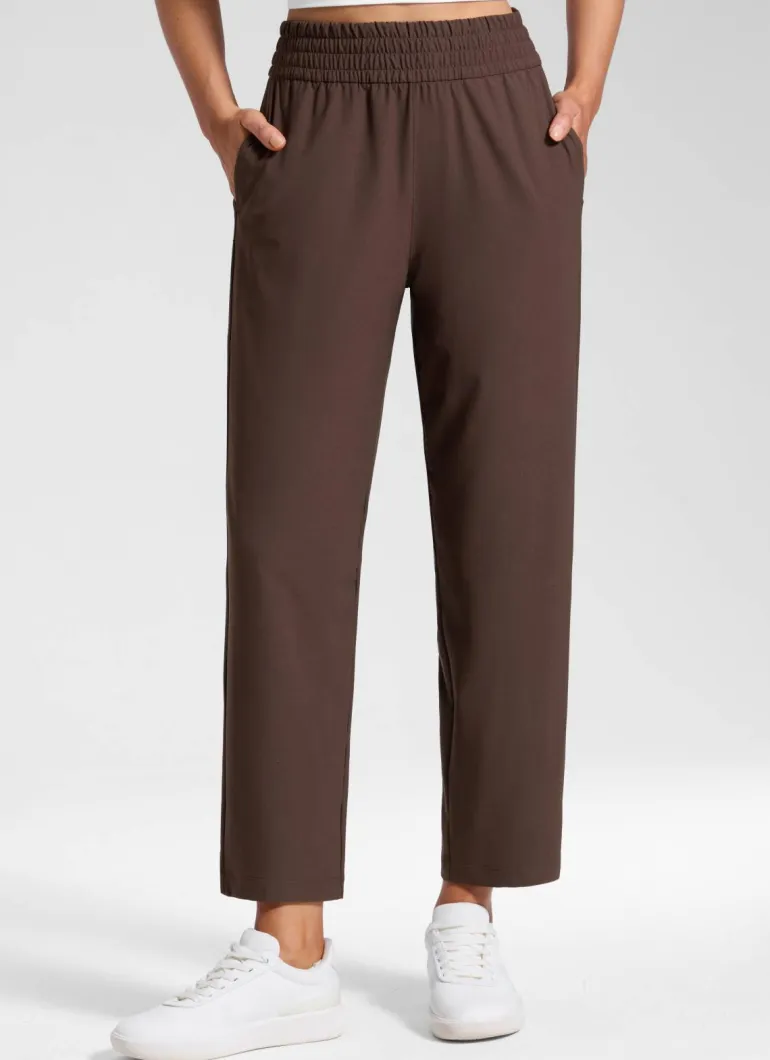 Feathery-Fit Drapey Tapered Ankle Pant 27"