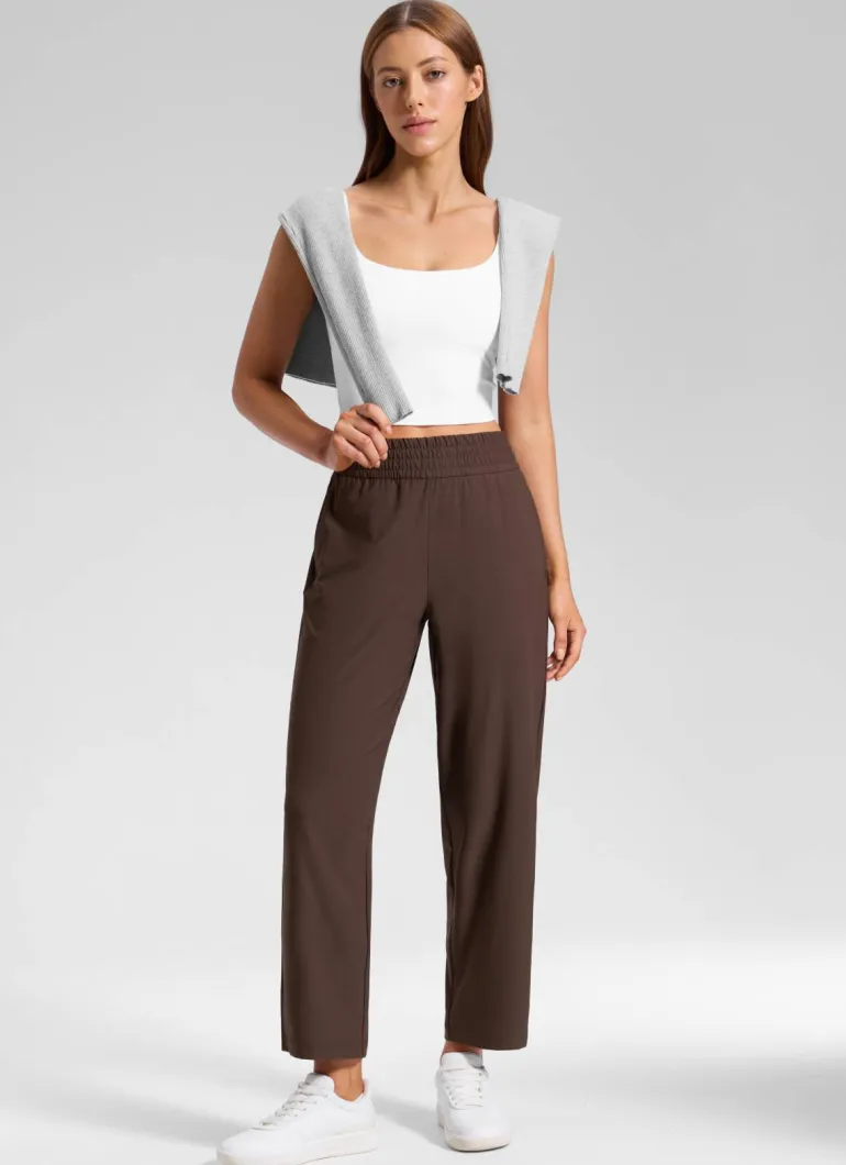 Feathery-Fit Drapey Tapered Ankle Pant 27"