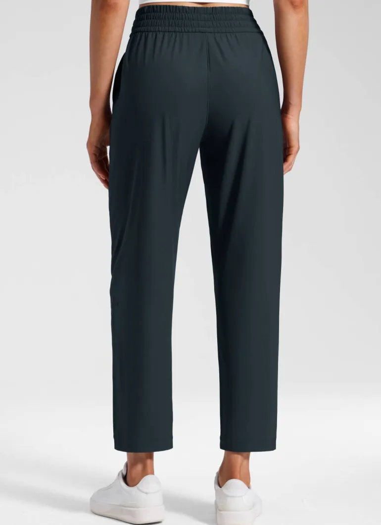 Feathery-Fit Drapey Tapered Ankle Pant 27"