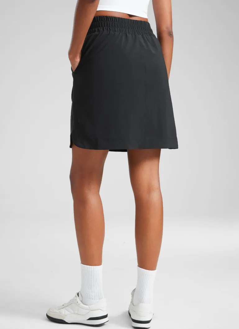 Feathery-Fit Soft A Line Pocket Skirt 18''