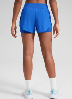 Feathery-Fit Soft Girls 2 in 1 High Rise Dolphin Lined Shorts 2.5''