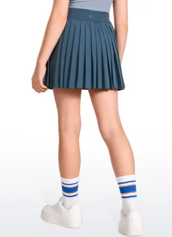 Feathery-Fit Soft Girls Pleated Skirts