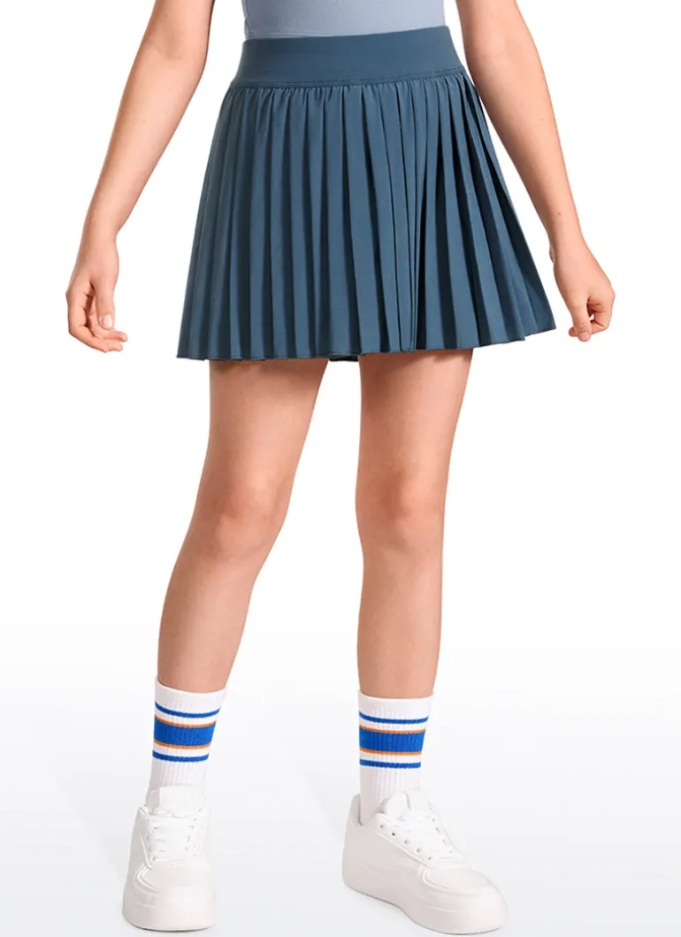 Feathery-Fit Soft Girls Pleated Skirts