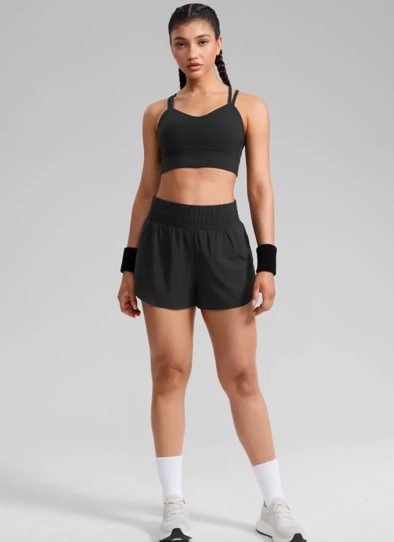 Feathery-Fit Soft High Split Dolphin Shorts 2.5"