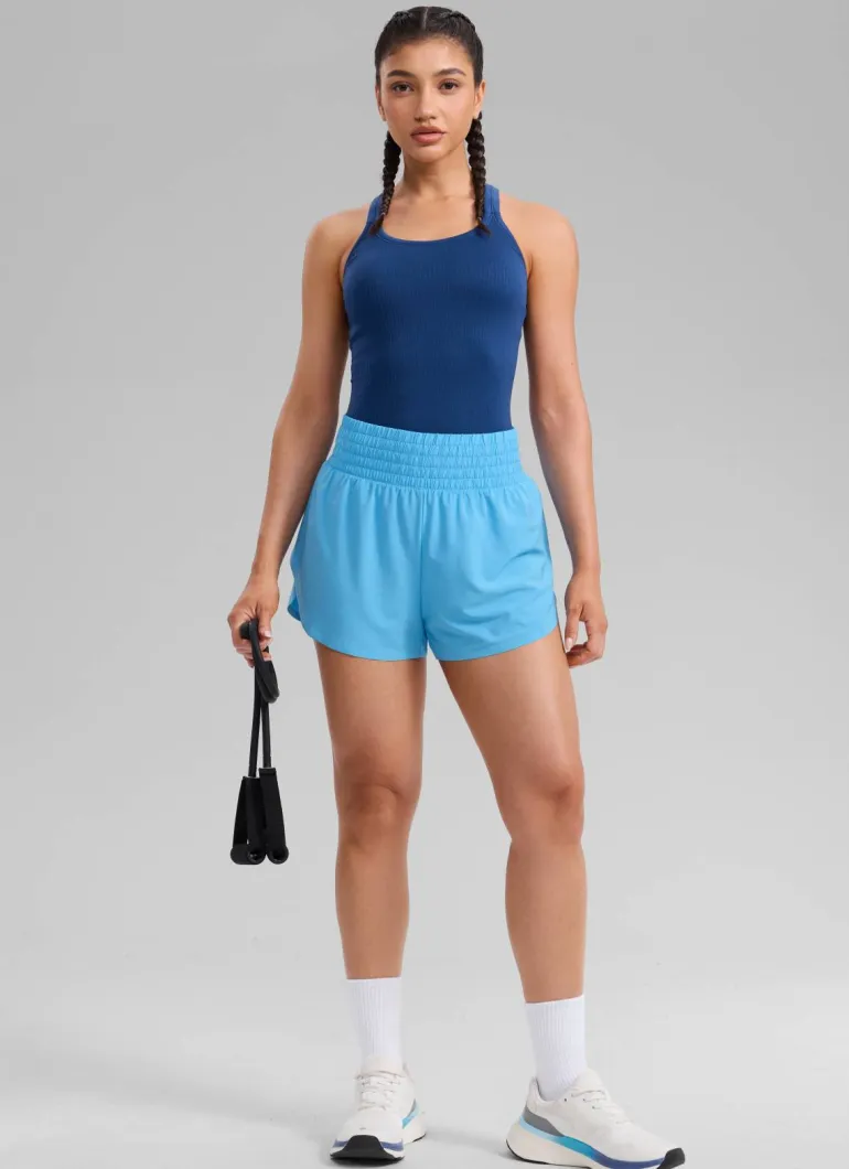 Feathery-Fit Soft High Split Dolphin Shorts 2.5"