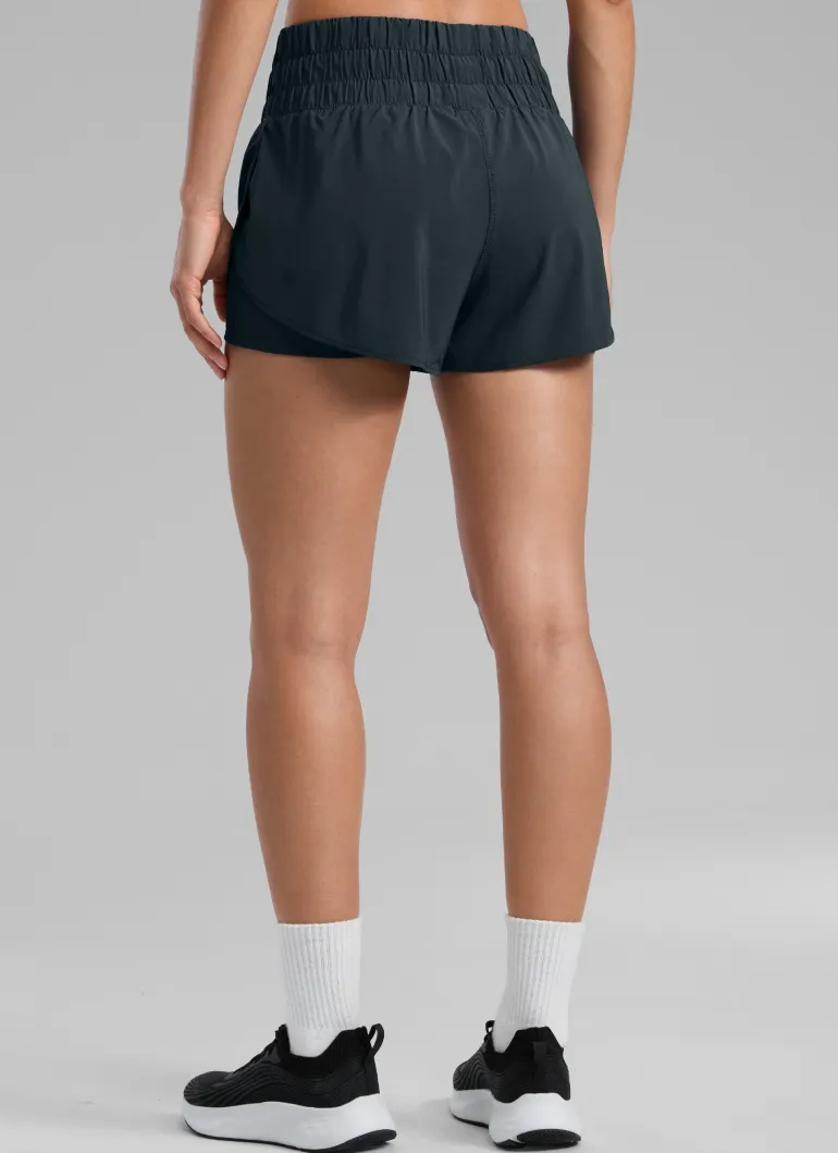 Feathery-Fit Soft 2 in 1 High Rise Shorts 3''
