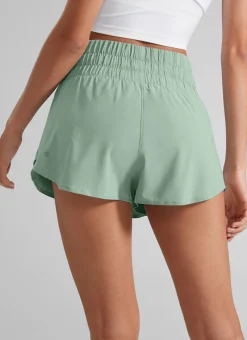 Feathery-Fit Soft 2 in 1 Zip Pocket Shorts