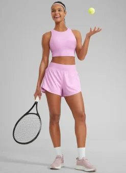 Feathery-Fit Soft 2 in 1 Zip Pocket Shorts 3
